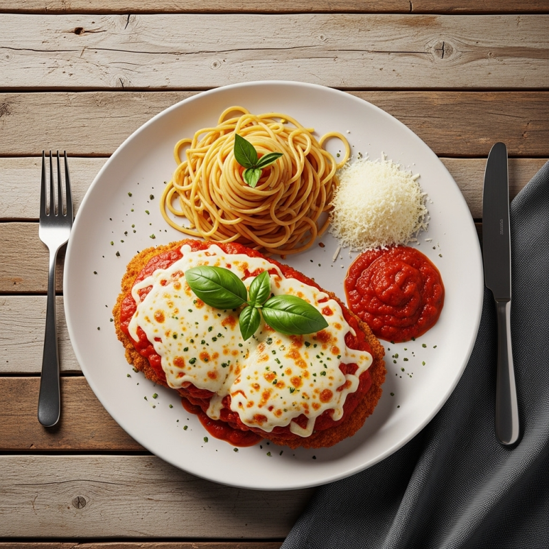 Escalope de poulet parmigiana - 300 g (1 portion)