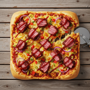Pizza côtes levées – pâte carrée 9x9