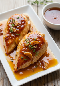 Suprême de poulet miel et ail – 300 g (1 portion)