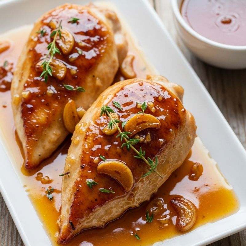 Suprême de poulet miel et ail – 300 g (1 portion)