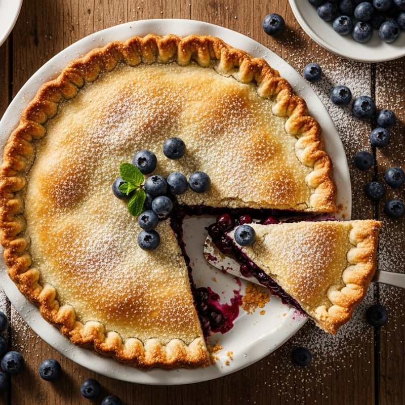 Tarte aux bleuets maison 8 po.