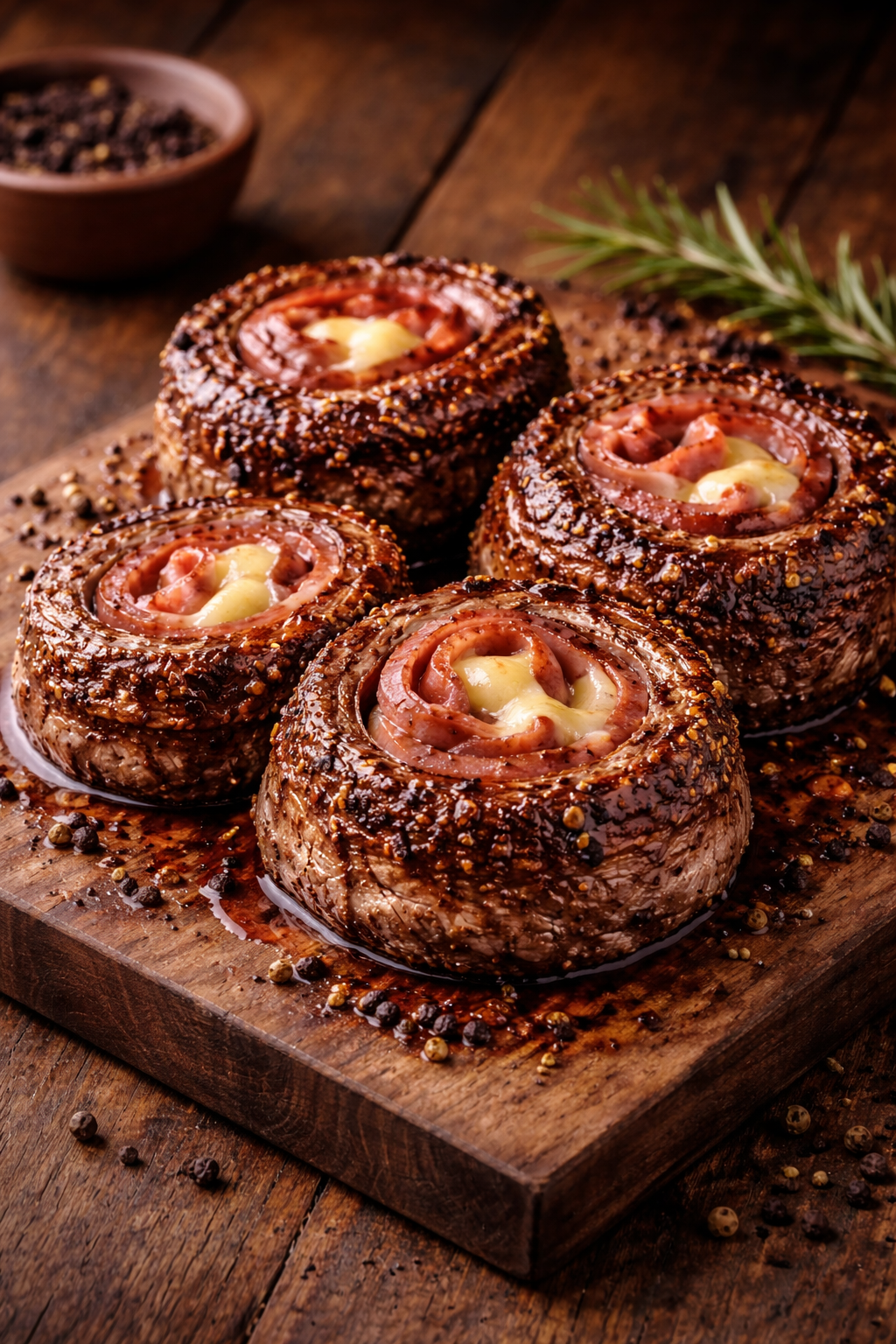 Rosette de bœuf poivre, érable & chipotle — 300 g (1 portion)