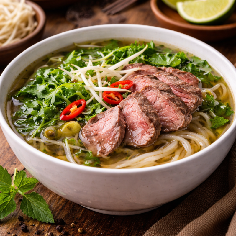 Soupe de bœuf à la vietnamienne — 9 oz (1 portion)