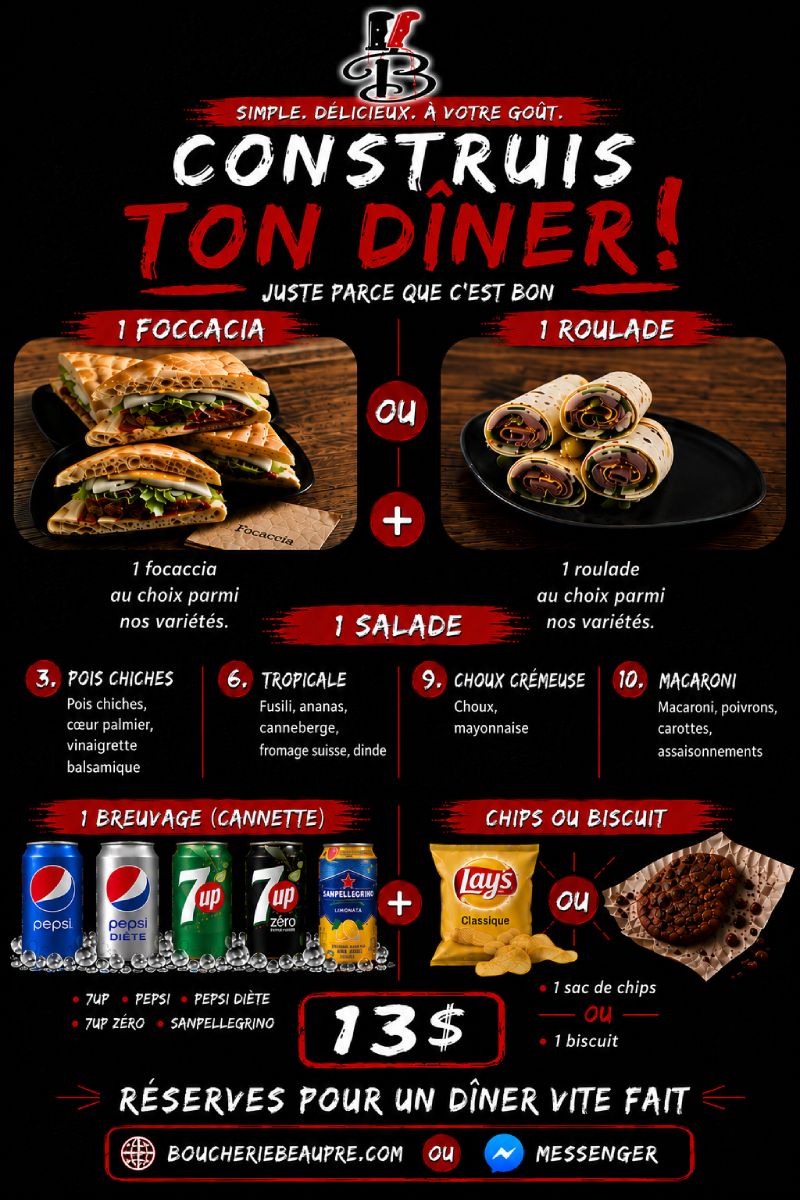 CONSTRUIS TON DÎNER !